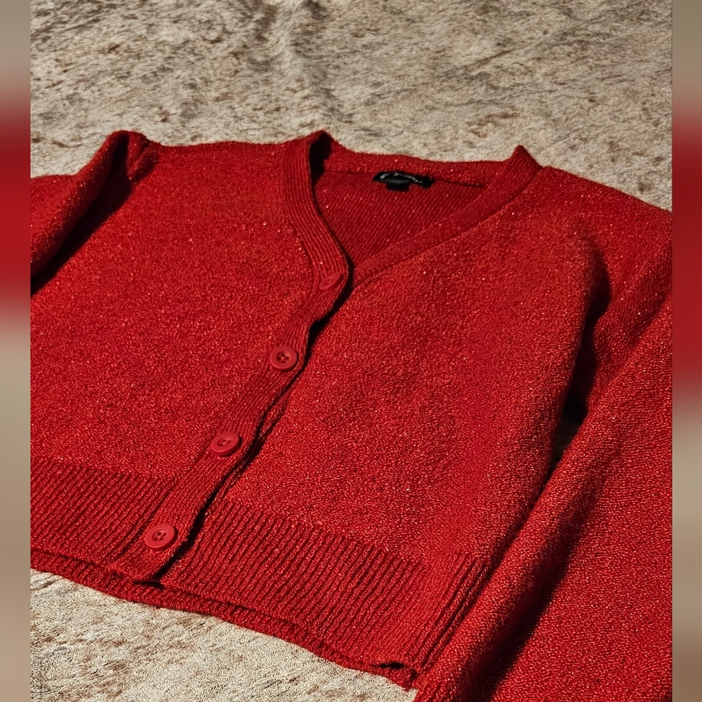 Girls Red Cardigan